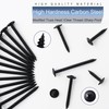 JEGONFRI #8 Modified Truss Head Black Wood Screws Assortment Kit,
