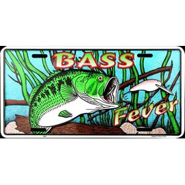 Hangtime Bass Fever 6x12 License Plate