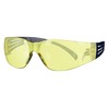 3M™ SecureFit™ 100 Safety Glasses, Blue Temples, Anti-Scratch/Anti-Fog, Yellow Lens,