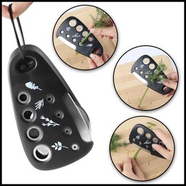 6-Pieces Stainless Steel Kitchen Gadgets Set- Cheese Grater, Fruit/Vegetable Peeler, Pizza Cutter, Bottle Opener, Garlic/Ginger Grinder | camping Kitchen Accessories - Rv Kitchen Accessories (Black)