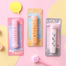 Papelería LAXIA 2pz - 2 En 1 Corrector + Pegamento Cinta Adhesiva Kawaii Cat