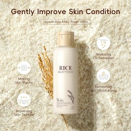 9PCS Rice Skincare Set for Women & Girls – Korean Skin Care Set with Rice Cleanser, Toner, Serum, Face Cream, Eye Cream, Sunscreen, Ice Roller, Headba