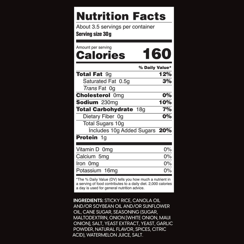 Wowza Sweet Maui Onion - Healthy Snacks, Mini Rice Cakes,