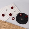 6 Pcs Red Rose Brooches Resin Floral Lapel Pins for