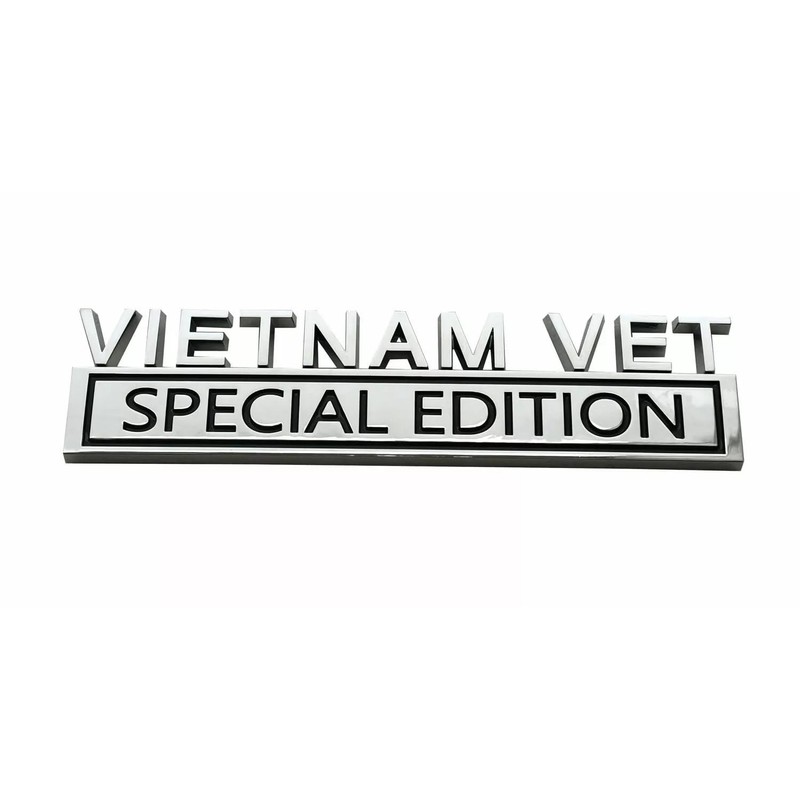 Pair Set Metal Vietnam Vet Special Edition Emblems 3D Badges