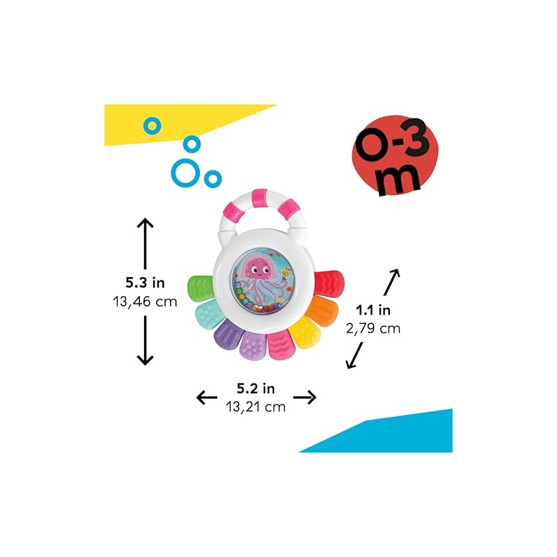Baby Einstein Ocean Explorers Sensational Janet Sensory Rattle & Teether,