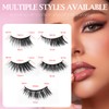 WALWAL False Eyelashes - Natural Curly 3D Volume Fake Mink