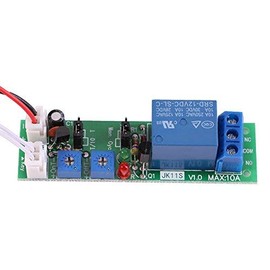 Walfront DC 5V 12V 24V Cyclic Timer Module Relay On/Off Delay Timer (DC12V, 0-120min, Green)