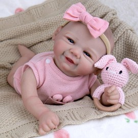 Aori Realistic Reborn Baby Dolls - Weighted Lifelike Newborn Baby Girl with Flexible Limbs & Vein Detailing, Cute Soft Body Reborn Doll Set with Outfit for Kids 3+, Parents, Elderly and Collectors