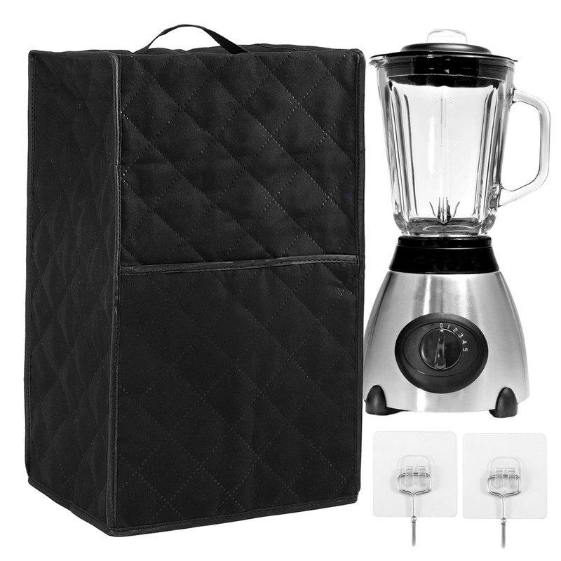 CALIDAKA Blender Dust Cover, Compatible with Most Blenders, Polyester, Black