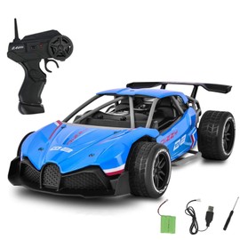 RC Car Electric Racing Car Off-Road Drift High Speed High Stability Alloy Shell Shock Resistant (Blue)