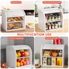 G.a HOMEFAVOR Bread Box: Large 2-Tier Bamboo Roll Top Bread