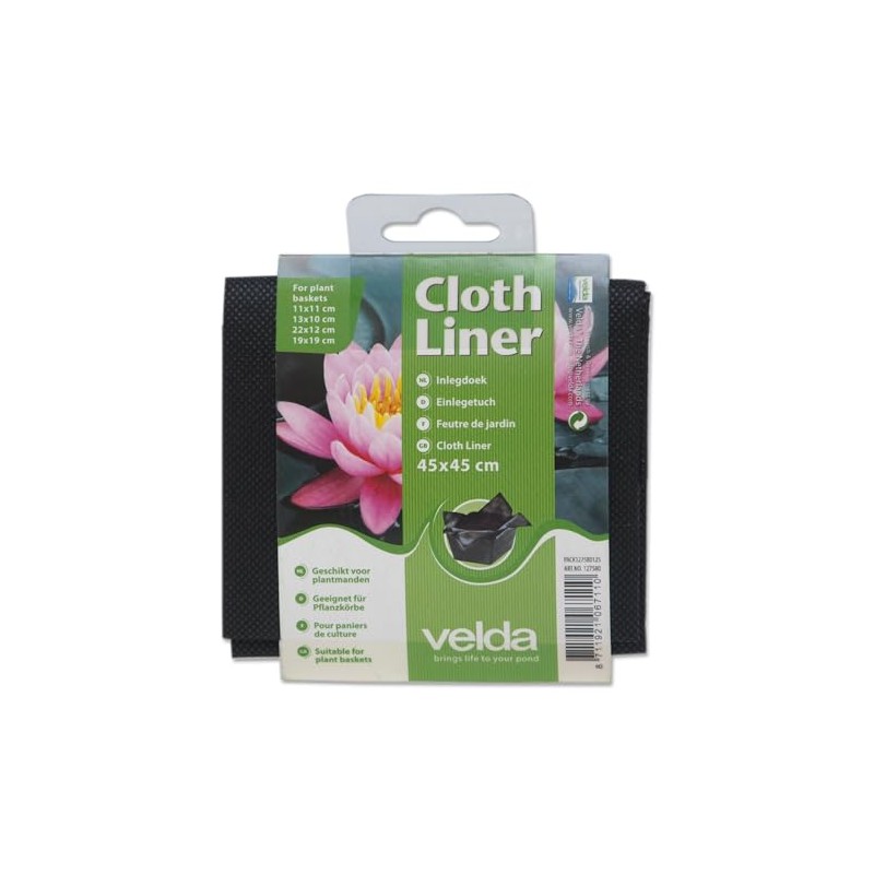 velda Cloth Liner 60 x 60 cm (60), Black