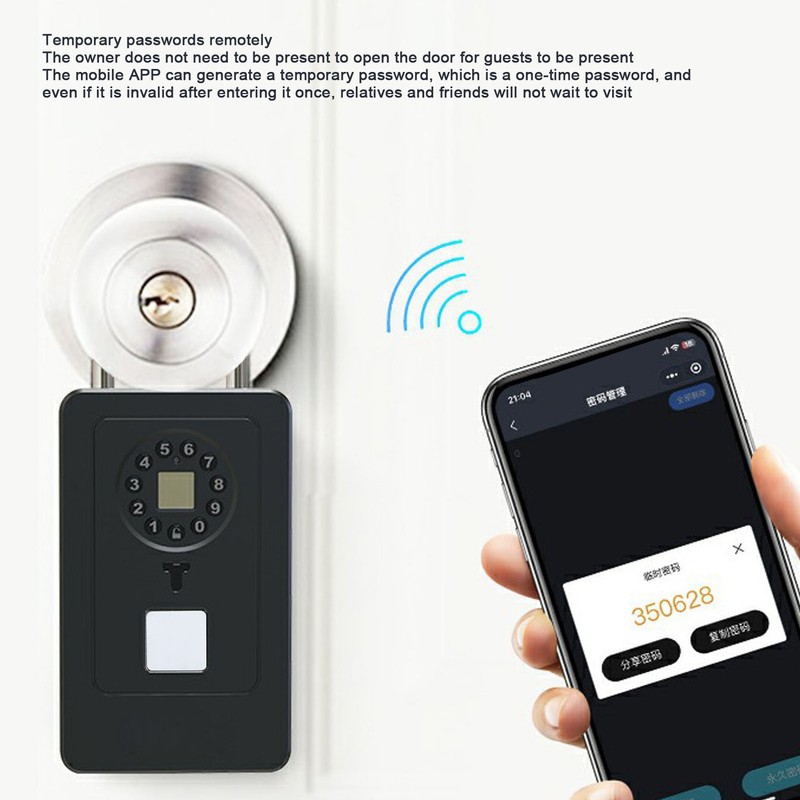 Smart Key Lock Box Fingerprint Recognition Password Unlocking Combination Key
