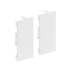 Habengut End Caps for Mounting the Cable Duct 60 x 130 mm, White