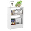 HAYOFAMY 3-Tier Narrow End Table, Small Stand Shelf Narrow White
