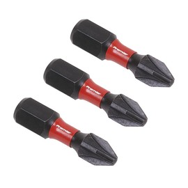 Sealey 3pc 25mm Pozi #2 Impact Power Tool Bit Set - AK8208