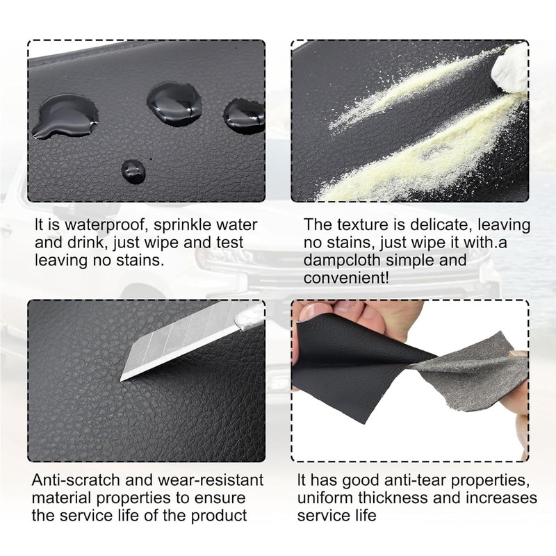 Sekeseauto Front Driver Side Bottom Perforated Leather Replacement Seat Cover