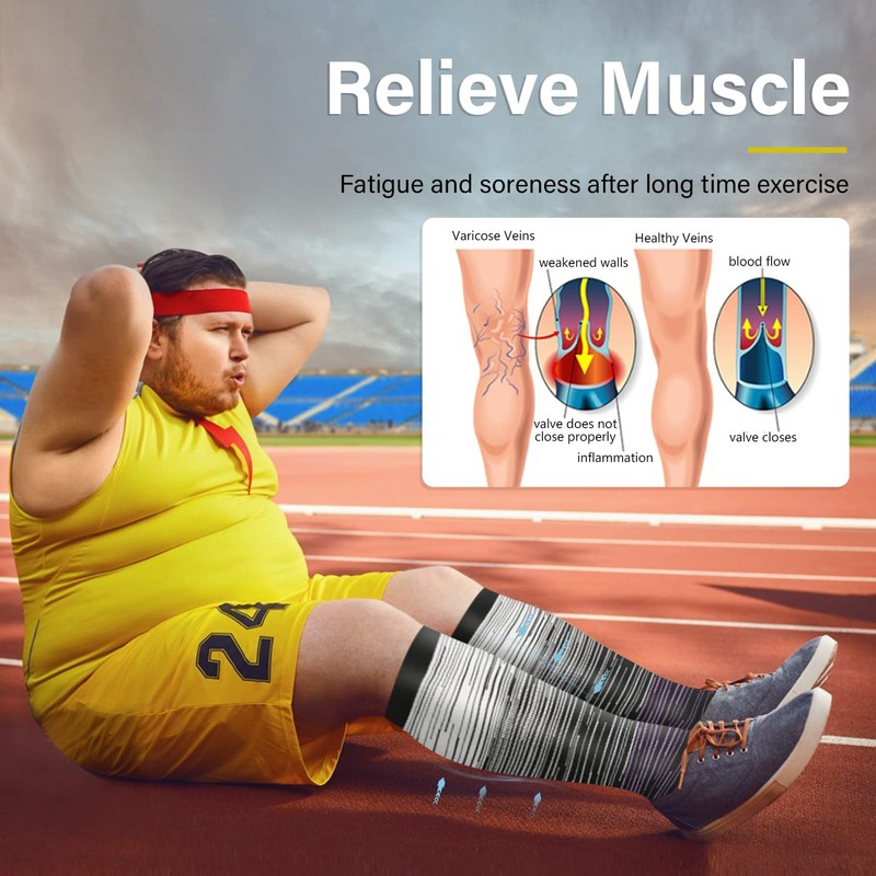 Diu Life 3 Pairs Plus Size Compression Socks for Women