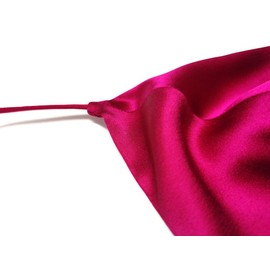 SilRiver - Brasier de satén de seda para mujer, con diseño de triángulo, de copa suave, sin cables, suave y cómodo, Violeta rosa, XS