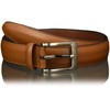 Perry Ellis Men's Timothy Leather Belt with Stitched Edges, Silver