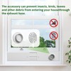 BEWAVE Dryer Vent Window Kit, Window Vent Kit Fit with