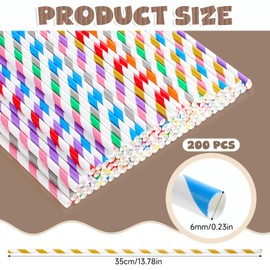 300 Pieces Cotton Candy Cones, 13.8 Inch Random Color Cotton Candy Holder, Colorful Paper Straws Cones for Birthdays, Weddings, Holiday Parties