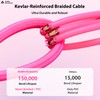 Guitar Cable 10ft, Nylon Braided Anti-Kinking Kevlar-Reinforced, Neutrik REAN Connector,