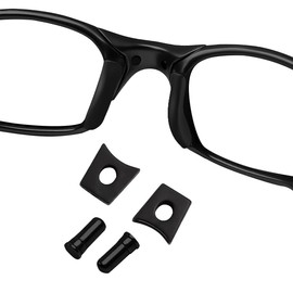 1 Pair Nose Bridge Pin Rivet & Flex Coupler Compatible with Oakley X Metal Penny/Romeo 2/XX/Mars Frame, Easy Installation - Flex Coupler+Black Pin Rivets