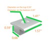 Solar mid clamp Panel 5/8 with Ground pin Pack of