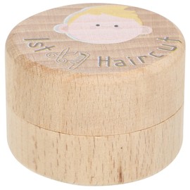 Vaguelly First Haircut Keepsake Box Adorable Wooden Haircut Storage Holder for Boys Girls Memory Container for Cherished Haircuts and Fairy