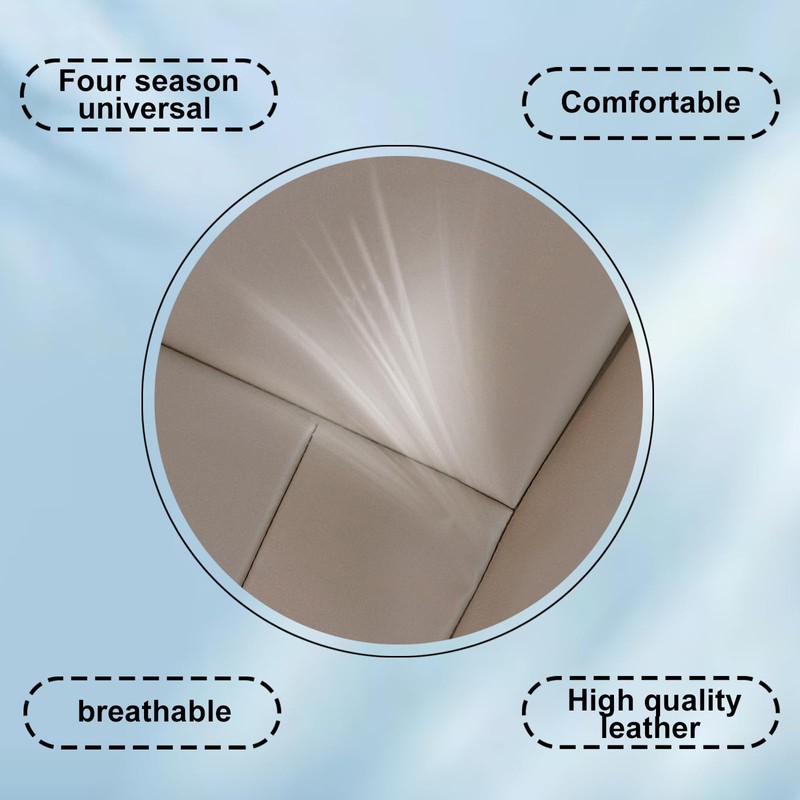 SecosAutoparts Driver & Passenger Side Bottom Microfiber Leather Seat Cover