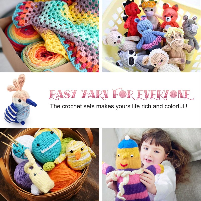 Crochet Yarn Acrylic Yarn Knitting Wool 12Pcs x 25g Crochet