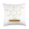 Good Vibes Gifts Caffeine Molecule Throw Pillow, 18x18, Multicolor