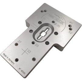 make-self.de Drill Marker for Pot Hinges Grain Gauge - Modern, Aluminium, Silver, Untreated