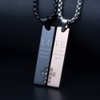 Wolentty His and Hers Couple Necklace Stainless Steel Distance Couples