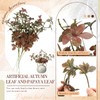 6 Pcs Fall Stem for Vases Artificial Rusty Leaves Branch