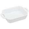staub Dish 40508-584 Rectangular Dish, White, 5.5 x 4.3 inches