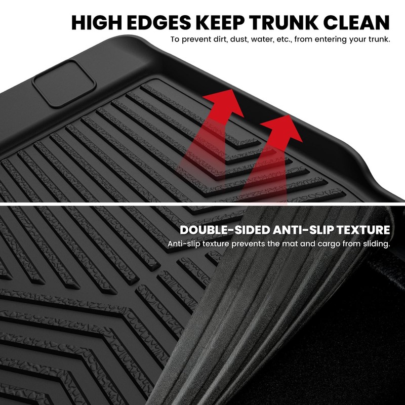 LASFIT Trunk&Seatback Mats for Toyota 4Runner 2013-2024 (5 Seats),All Weather