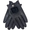 Zjjseloru Mens Genuine Lambskin Leather Driving Gloves Unlined, Touchscreen, Black,