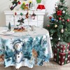 Round Christmas Tablecloth 60 inches - Snowman Christmas Decorations for