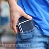 Daylight dl-1042 Men's Bi-fold Wallet, PU Leather, W-Line, Round Zipper,