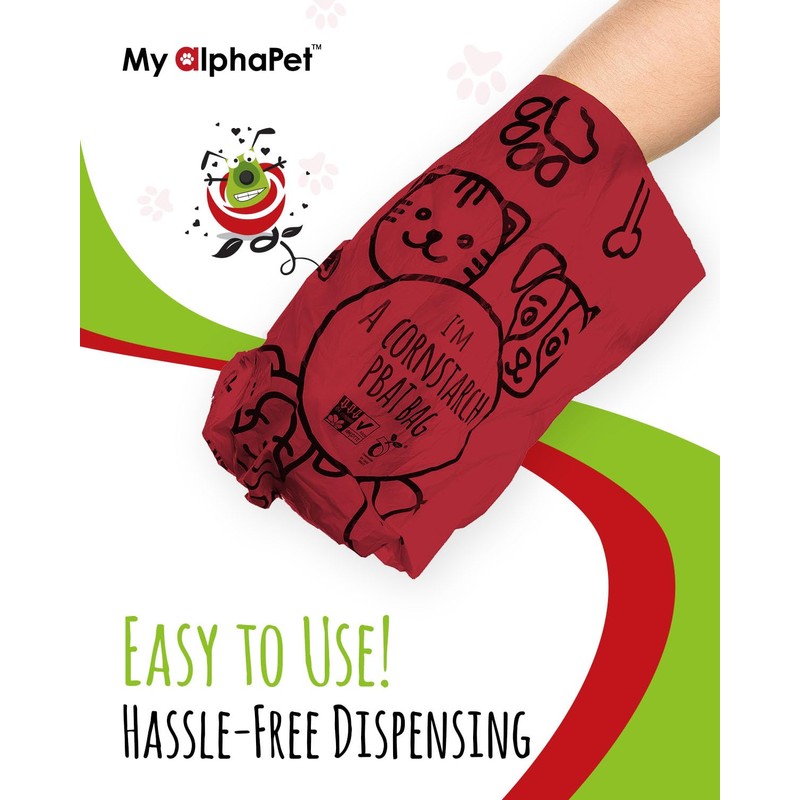 My AlphaPet Compostable Dog Poop Bags, Cornstarch Eco-Friendly, HOME COMPOST