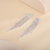 Denifery Rhinestone Crystal Tassel Long Sparkle Dangle Earrings Crystal Chandelier