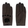Harssidanzar Women's Leather Gloves Unlined Upgrade, Brown, Size L, brown