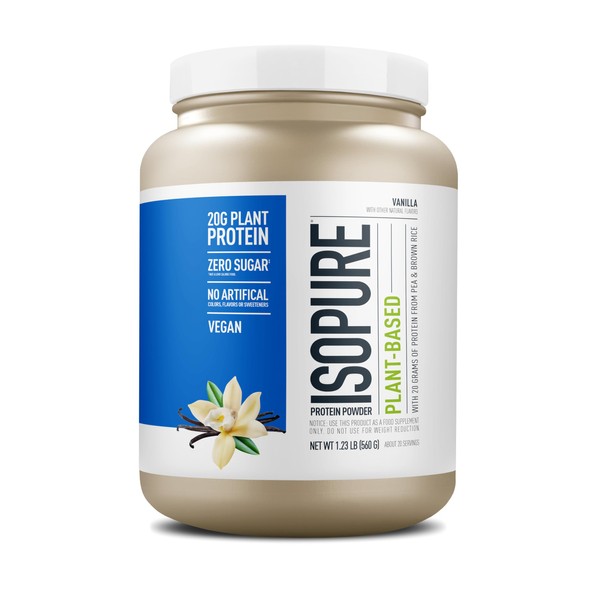 Isopure Isopure Plant-Based Protein Powder, Lactose Free, Gluten Free, With