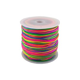 Glory Qin 109 Yards Nylon Rope Decorative Rope Beaded String Kumihimo, Beaded, Tassel, Jewelry Making Chinese Knot (0.8mm, Rainbow)