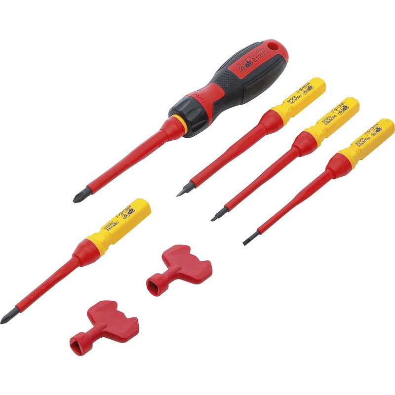 BGS VDE Screwdriver Set with Interchangeable Blades 8 Pieces