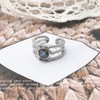 Labradorite Ring, Silver Tone Adjustable Ring for Gothic Jewelry