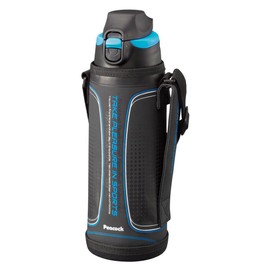 Peacock ADZ-F100(A) Stainless Steel Bottle, Straight Drink Type, With Pouch, 0.3 fl oz (0.96 L), Blue